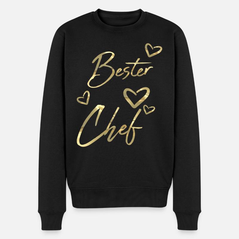 Bester Chef - Männer Premium Bio Pullover - Schwarz