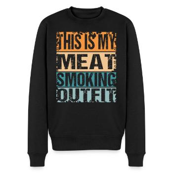 Retro This is my meat smoking Outfit - Grillene - Men's Premium Organic Jumper - black - Front - Nico (187cm)