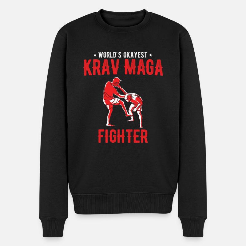 Israelischer Kampfsport Krav Maga - Männer Premium Bio Pullover - Schwarz