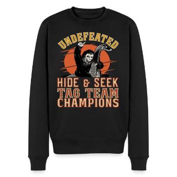 Champions invaincus de cache-cache Nessie Bigfoot - Pull Premium bio Homme - noir - Devant - Nico (187cm)