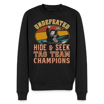 Nessie Bigfoot Invaincu Champions de cache-cache - Pull Premium bio Homme - noir - Devant - Nico (187cm)