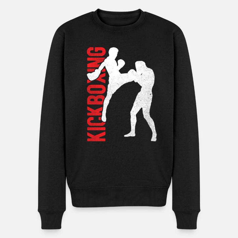 Kickboxing - Männer Premium Bio Pullover - Schwarz