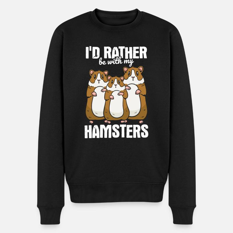 Nagetier Hamster - Männer Premium Bio Pullover - Schwarz