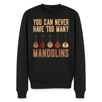 Vous ne pouvez jamais avoir trop de mandolines - Mandoline - Pull Premium bio Homme - noir - Devant - Nico (187cm)