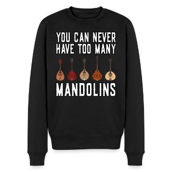 Mandolines Vous ne pouvez jamais avoir trop de mandolines - Pull Premium bio Homme - noir - Devant - Nico (187cm)