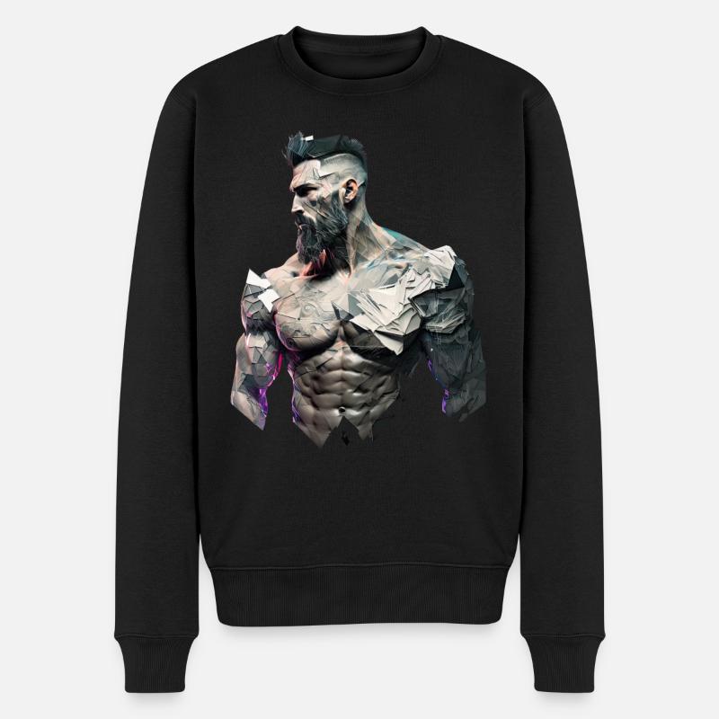 Cyber Punk No110 - Männer Premium Bio Pullover - Schwarz