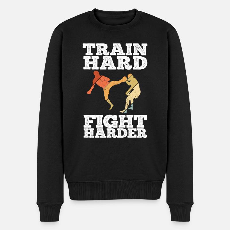 Kickboxing - Männer Premium Bio Pullover - Schwarz