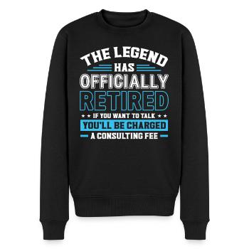 Retraité Pension de retraite Humour Idée cadeau Grand-père - Pull Premium bio Homme - noir - Devant - Nico (187cm)