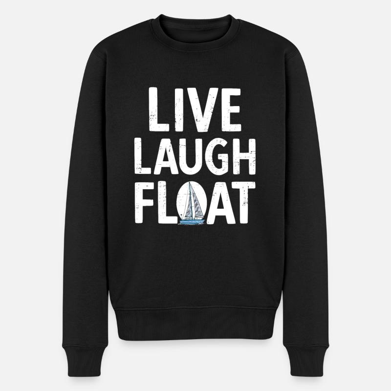 Segelboot Kapitän Spruch Zum Segeln - Männer Premium Bio Pullover - Schwarz