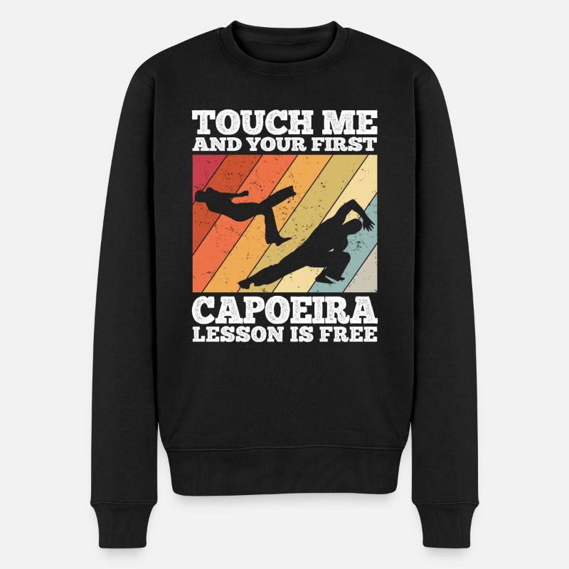 Capoeira - Männer Premium Bio Pullover - Schwarz