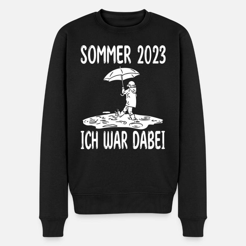Sommer 2023 Ich war dabei - Regentanz Sommer - Männer Premium Bio Pullover - Schwarz