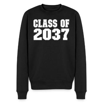 Class of 2037 Kindergarten School Graduation - Men's Premium Organic Jumper - black - Front - Nico (187cm)