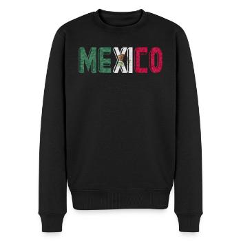 Mexico Mexiko Flagge Mexikanisch - Männer Premium Bio Pullover - Schwarz - Vorne - Nico (187cm)