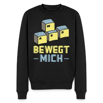WASD bewegt mich - Zogger PC Spieler PC Gamer - Männer Premium Bio Pullover - Schwarz - Vorne - Nico (187cm)