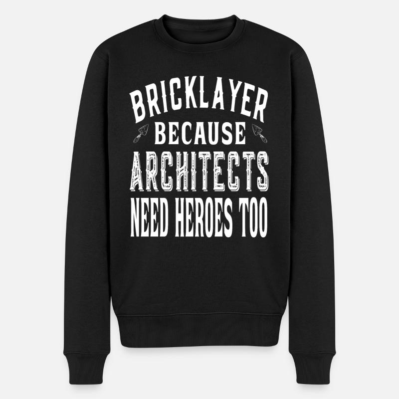 Briqueteur parce que les architectes Maurer Verputzer - Pull Premium bio Homme - noir