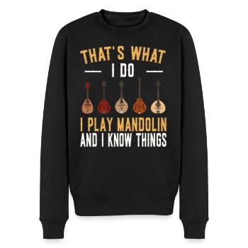 Thats what I do i play mandolin - Mandoline - Men's Premium Organic Jumper - black - Front - Nico (187cm)