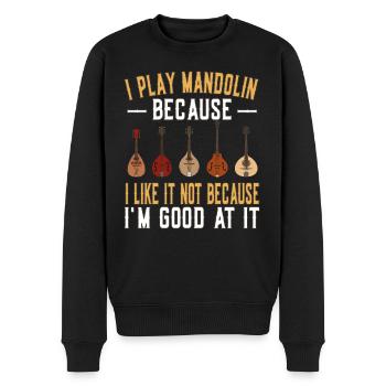 I play mandolin because i like it - Mandoline - Men's Premium Organic Jumper - black - Front - Nico (187cm)