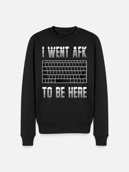 I went AFK to be here - Geeky Nerdi Gamer - Männer Premium Bio Pullover - Schwarz