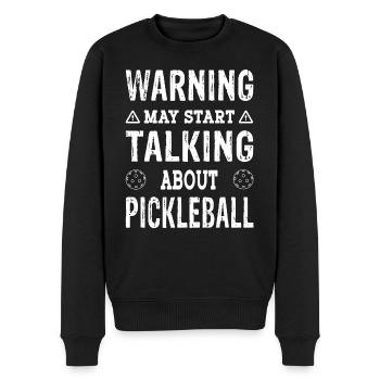 Avertissement peut commencer à parler de Pickleball - Pull Premium bio Homme - noir - Devant - Nico (187cm)