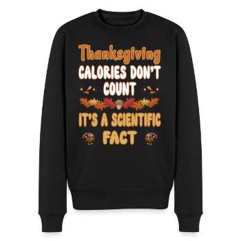Thanksgiving calories dont count - Thanksgiving - Männer Premium Bio Pullover - Schwarz - Vorne - Nico (187cm)