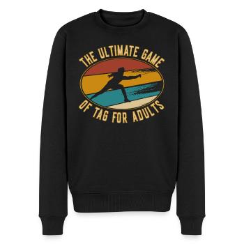 Retro the ultimate game of tag for adults Fechten - Männer Premium Bio Pullover - Schwarz - Vorne - Nico (187cm)