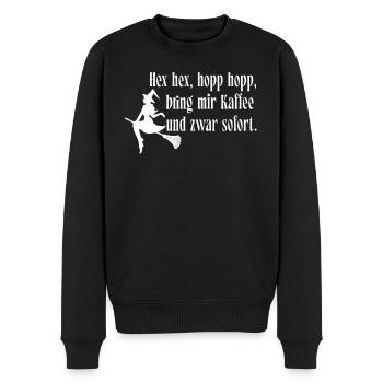 Dicton de sorcières - Coffee Witch Witchcraft - Pull Premium bio Homme - noir - Devant - Nico (187cm)