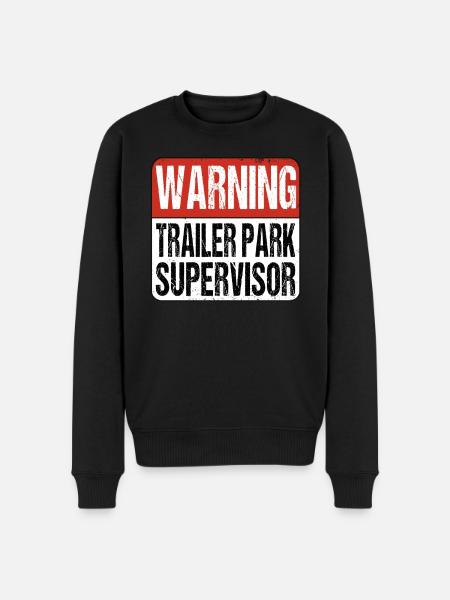 Trailerpark Legend Supervisor - Platzwart - Männer Premium Bio Pullover - Schwarz