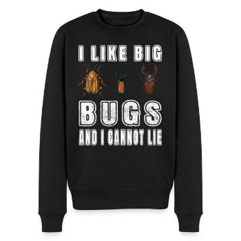 Entomologiste - comme les gros insectes et je ne peux pas mentir - Pull Premium bio Homme - noir - Devant - Nico (187cm)