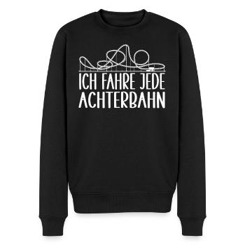 Je monte sur toutes les montagnes russes - Pull Premium bio Homme - noir - Devant - Nico (187cm)