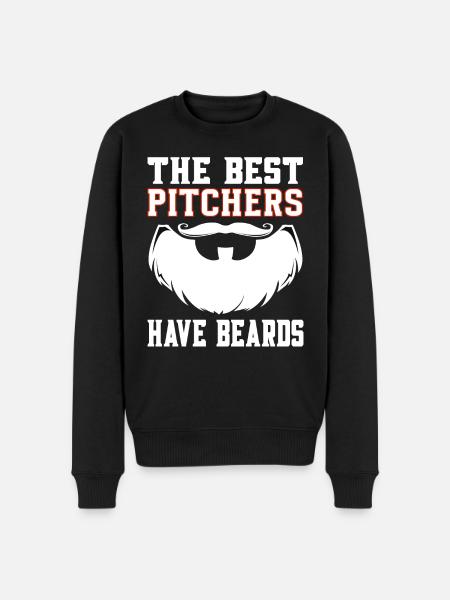 Les meilleurs lanceurs ont des barbes - Baseball Bart - Pull Premium bio Homme - noir