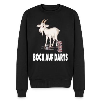 Bock auf Darts - Dart Spieler Darten Darts - Männer Premium Bio Pullover - Schwarz - Vorne - Nico (187cm)