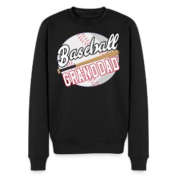Baseball Opa Grandfather Baseball Grandpa - Männer Premium Bio Pullover - Schwarz - Vorne - Nico (187cm)