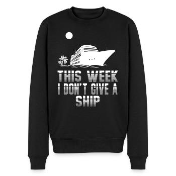 This week i don't give a ship Kreuzfahrt Schiff - Men's Premium Organic Jumper - black - Front - Nico (187cm)