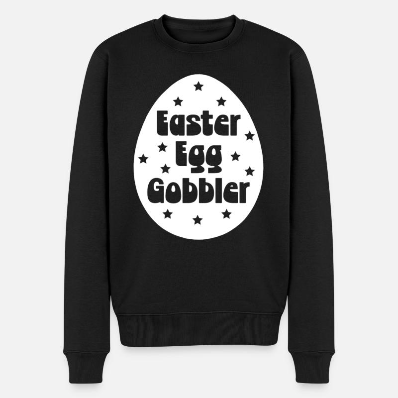 Ostereier-Gobbler - Männer Premium Bio Pullover - Schwarz