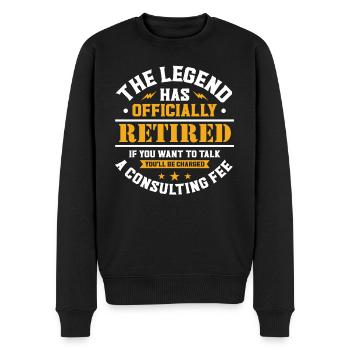 Retraité Pension de retraite Humour Idée cadeau Grand-père - Pull Premium bio Homme - noir - Devant - Nico (187cm)