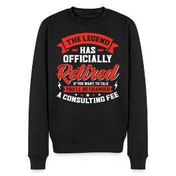 pensionné retraite humour idée cadeau grand-père - Pull Premium bio Homme - noir - Devant - Nico (187cm)