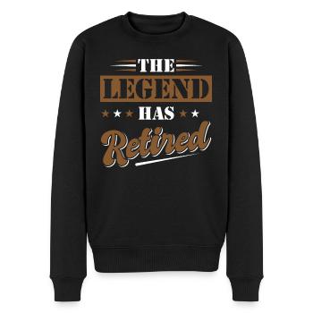 Retraité Pension de retraite Humour Idée cadeau Grand-père - Pull Premium bio Homme - noir - Devant - Nico (187cm)