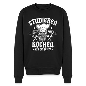 Koch Studieren Kann Jeder Kochen Nur Die Besten - Männer Premium Bio Pullover - Schwarz - Vorne - Nico (187cm)