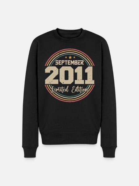 September Birthday Gift 2011 - Men's Premium Organic Jumper - black
