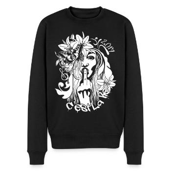 C'est La Vie - Männer Premium Bio Pullover - Schwarz - Vorne - Nico (187cm)