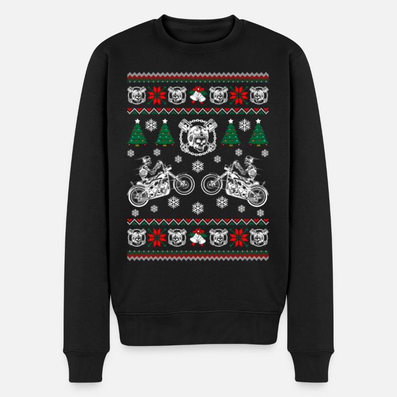 T-shirt pull moche moto Noël cadeau humour - Pull Premium bio Homme - noir