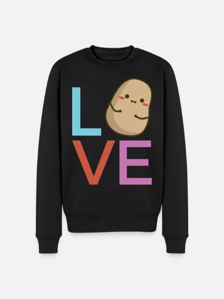 Love Potato - Men's Premium Organic Jumper - black