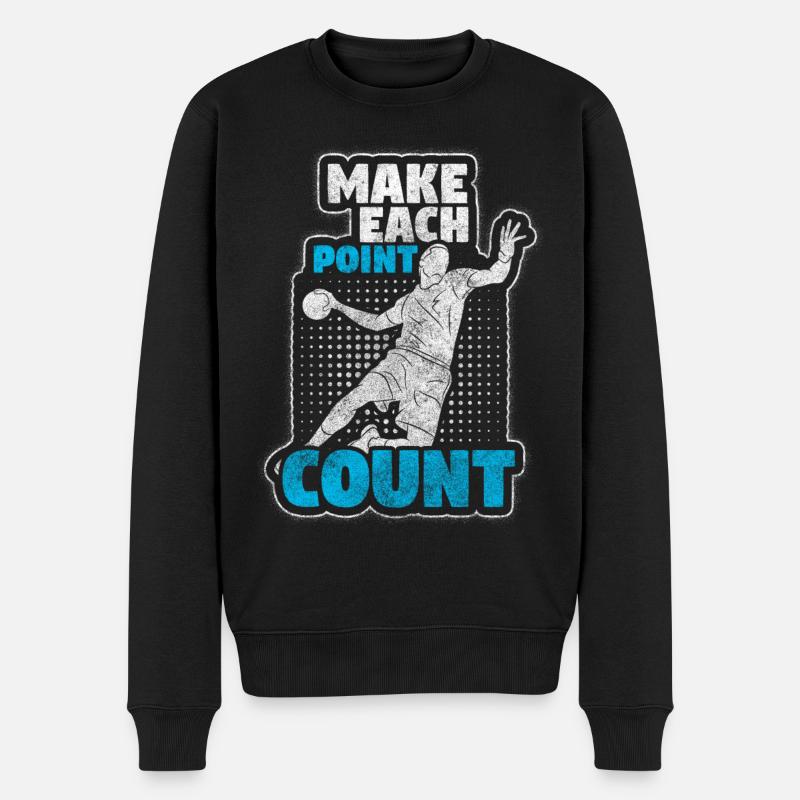 Main de handball - Pull Premium bio Homme - noir