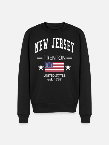 New Jersey - Men's Premium Organic Jumper - black