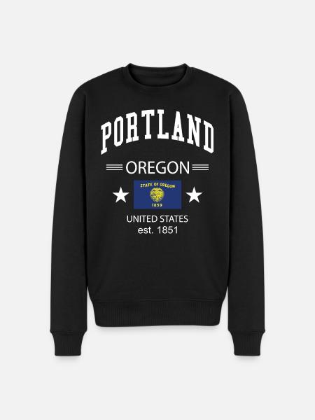 Portland - Men's Premium Organic Jumper - black