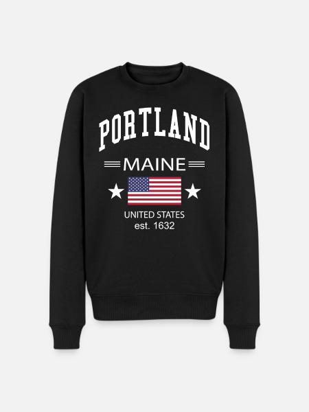 Portland - Men's Premium Organic Jumper - black
