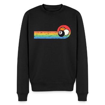 Billard Vintage - Männer Premium Bio Pullover - Schwarz - Vorne - Nico (187cm)
