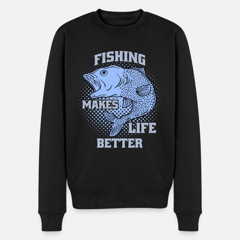 drôle de dire pêche - Pull Premium bio Homme - noir