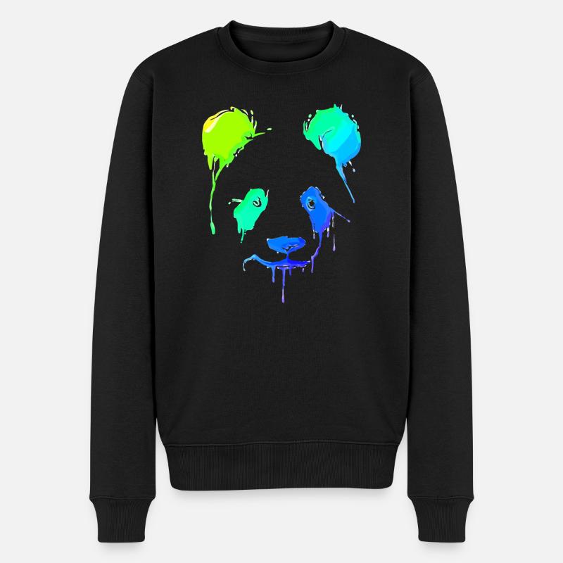 Panda | Pandabär | Asien | Tiere - Männer Premium Bio Pullover - Schwarz