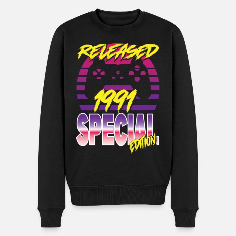 Released 1991 Special Edition - Männer Premium Bio Pullover - Schwarz